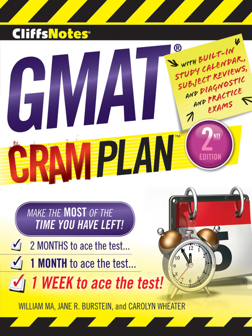 Title details for CliffsNotes GMAT Cram Plan by William Ma - Wait list